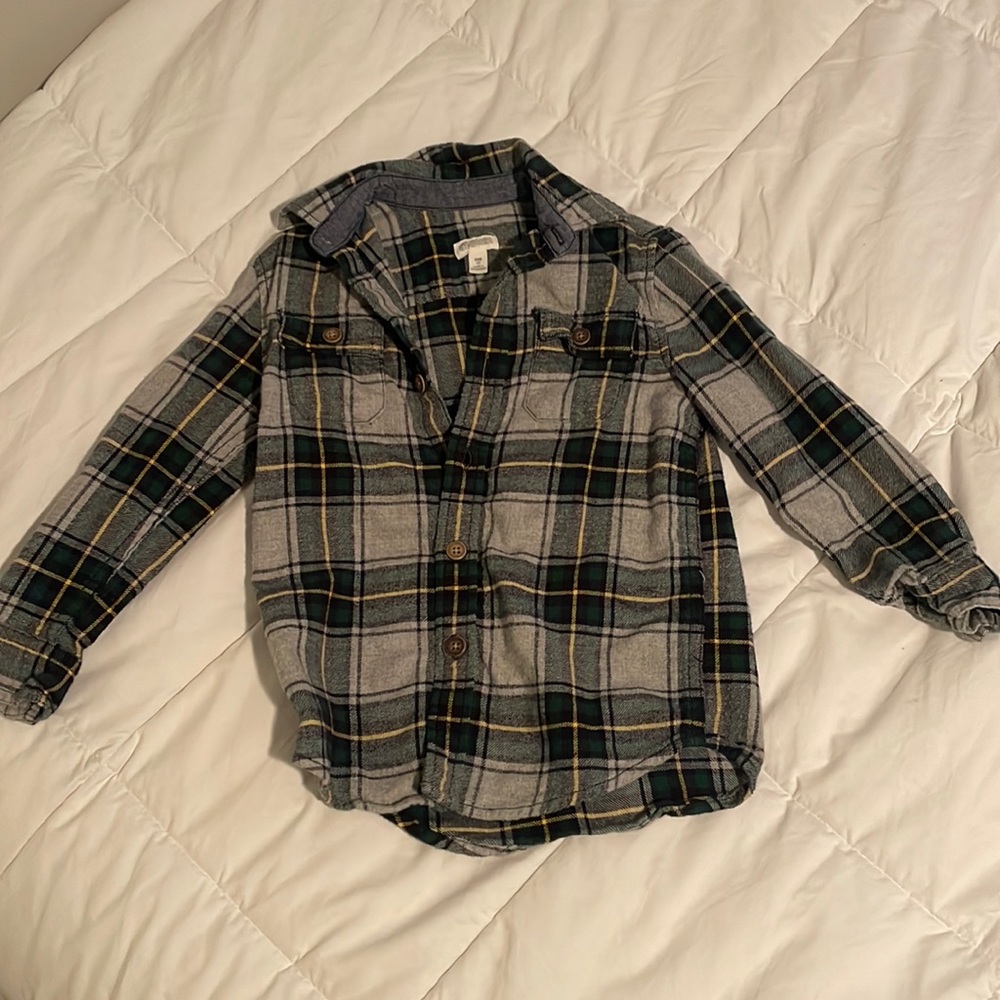 Green/Navy/Yellow plaid.  Gymboree XXS(3T)